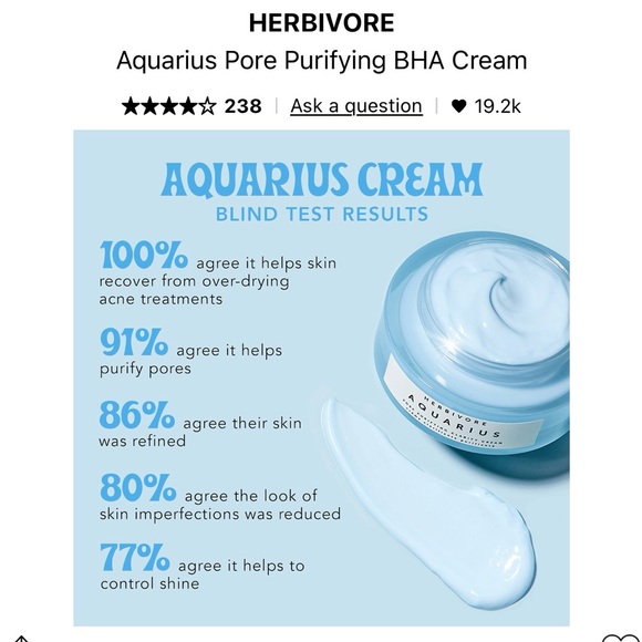 Herbivore Aquarius Pore Purifying Cream - Picture 3 of 6